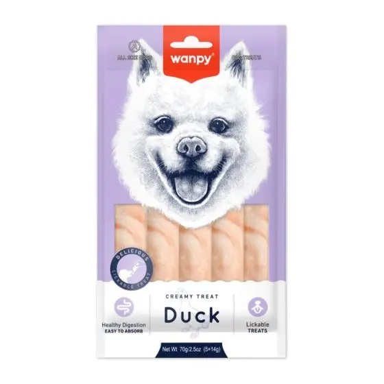 WANPY CREAMY LICKABLE TREATS DUCK for DOG 70gr/12 (PIWP-051)