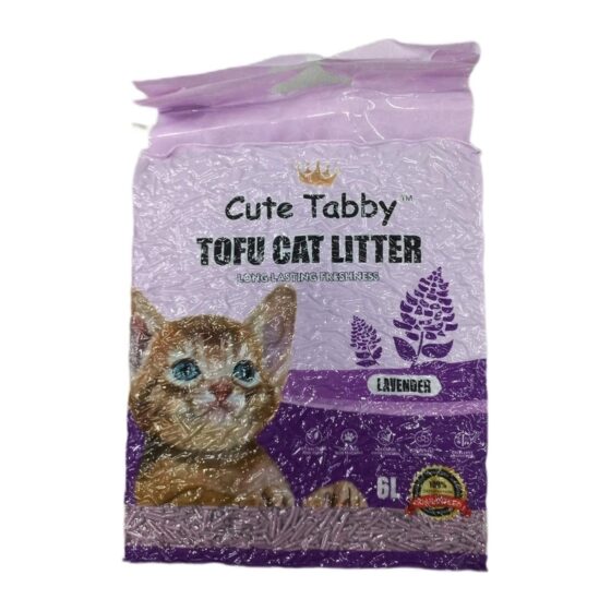 Соевый наполнитель для кошачьего туалета Tofu cat litter LAVENDER (лаванда) 6l