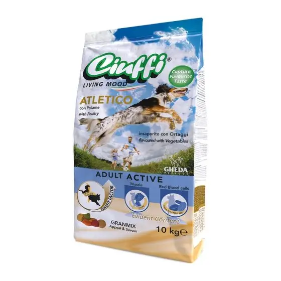 GHEDA сухой корм для собак  CIUFFI ATLETICO (курица) 10КГ
