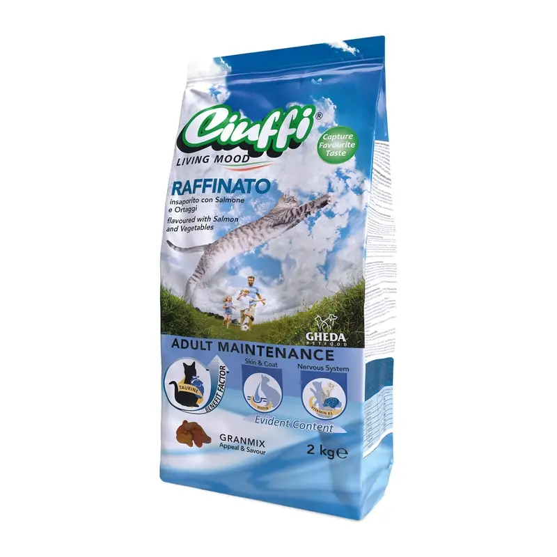 GHEDA сухой корм для кошек Ciuffi Adulto Raffinato Adult 2kg