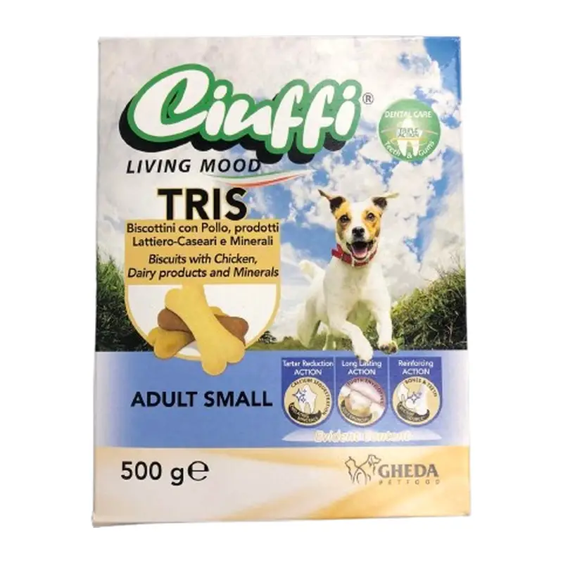 GHEDA Лакомство для собак Ciuffi Tris 500 г