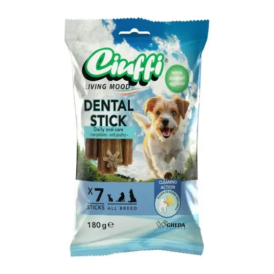 GHEDA Лакомство для собак Ciuffi Dental Sticks Pollo 180gr