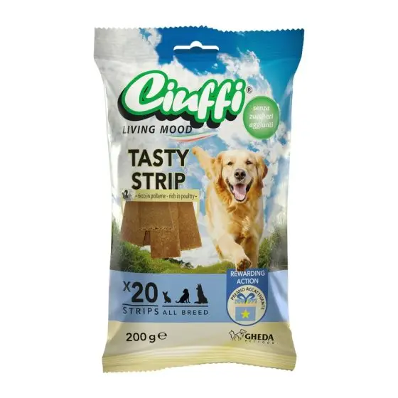 GHEDA Лакомство для собак Ciuffi Strip Pollo 200gr