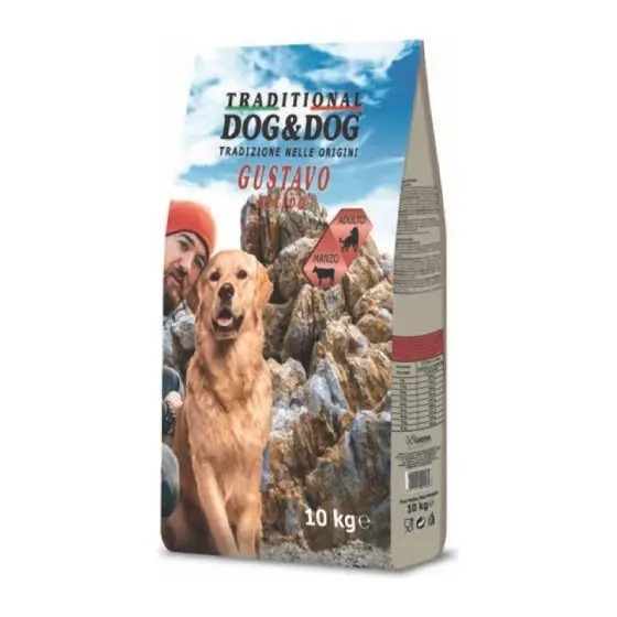 GHEDA  сухой корм для собак Dog&Dog Traditional Attivo Manzo 10kg