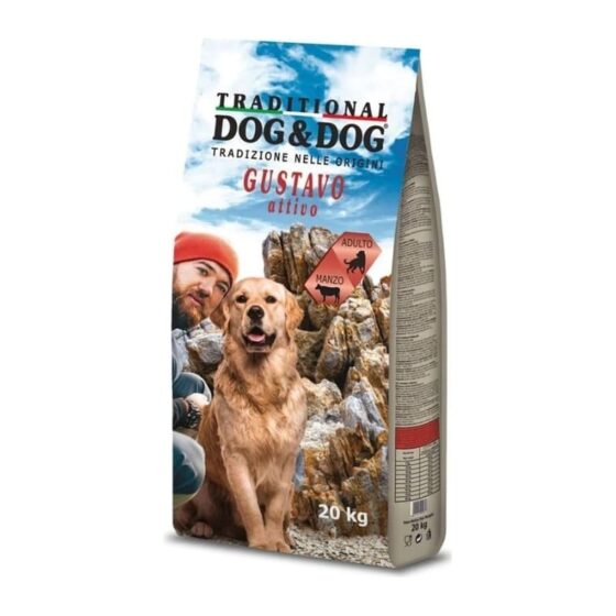 GHEDA  сухой корм для собак Dog&Dog Traditional Attivo Manzo 20kg