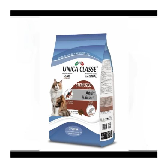 GHEDA сухой корм для кошек Unica Classe Cat Adult Sterilized Luxury Hairball  10 kg
