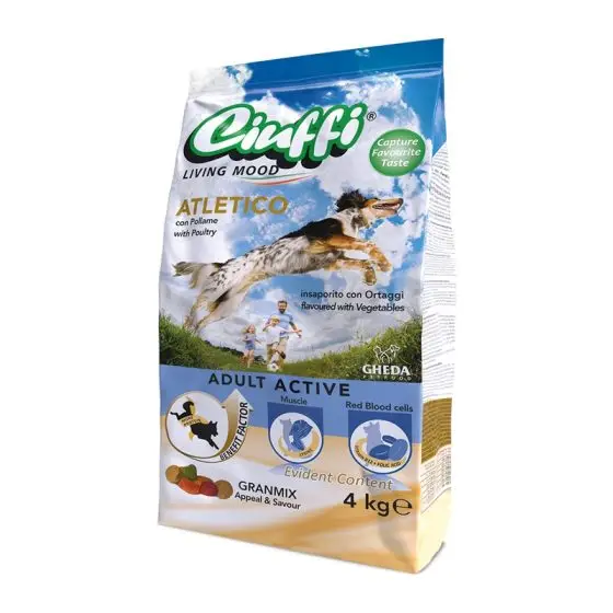 GHEDA сухой корм для собак  CIUFFI ATLETICO (курица) 4КГ