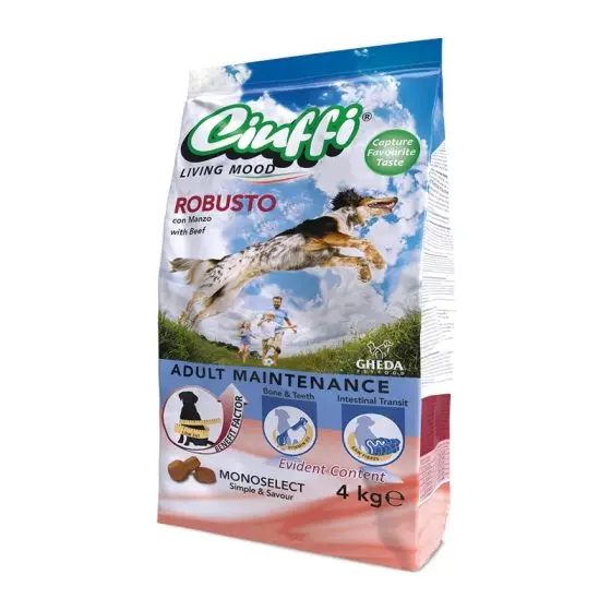 GHEDA сухой корм для собак  CIUFFI ROBUSTO (говядина)  4КГ