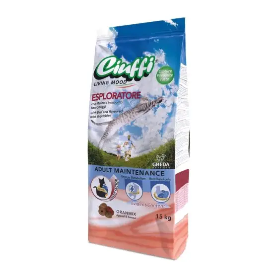 GHEDA  сухой корм для кошек  Esploratore Adult Maintenance 15 kg