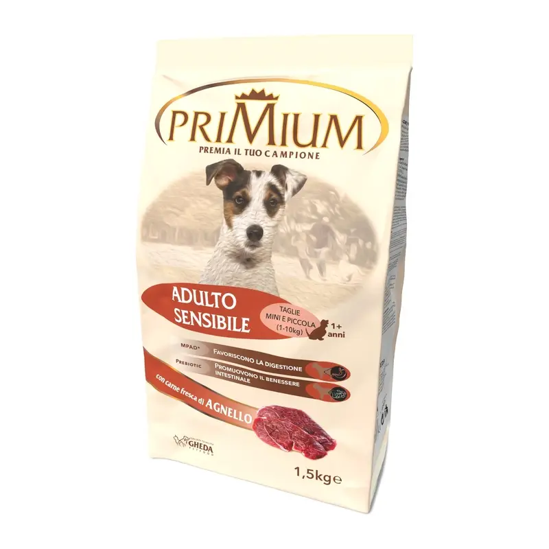 GHEDA сухой корм для собак Primium Adulto Sensible AGNELLO 1,5kg