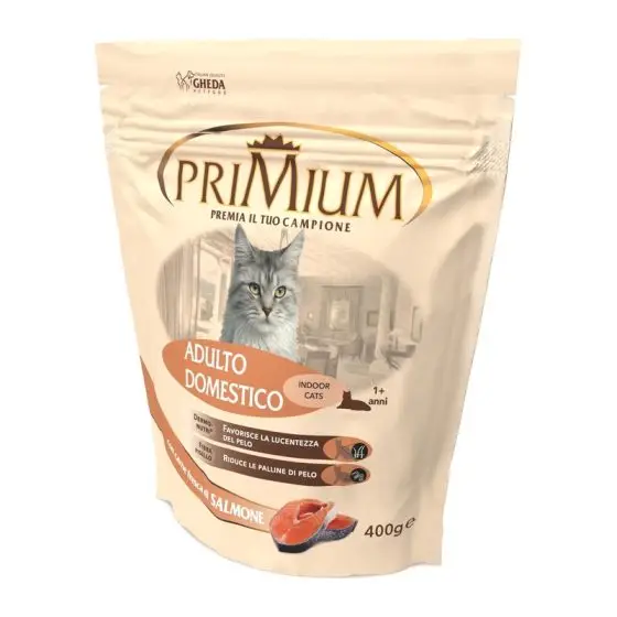 GHEDA сухой корм для кошекPrimium Steriliz. Domestico Salmone 400g