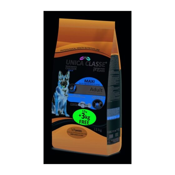 GHEDA сухой корм для собак Unica Classe Physiological MAXI Adult pollo 15kg