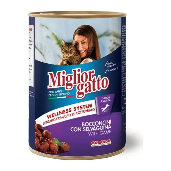 MORANDO консерва кусочки для кошек Professional Gatto Salvaggina Strappo  405 gr