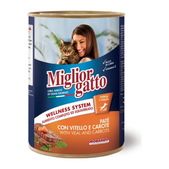 MORANDO консерва паштет Professional Gatto PATE Vitello CAROTE  400g