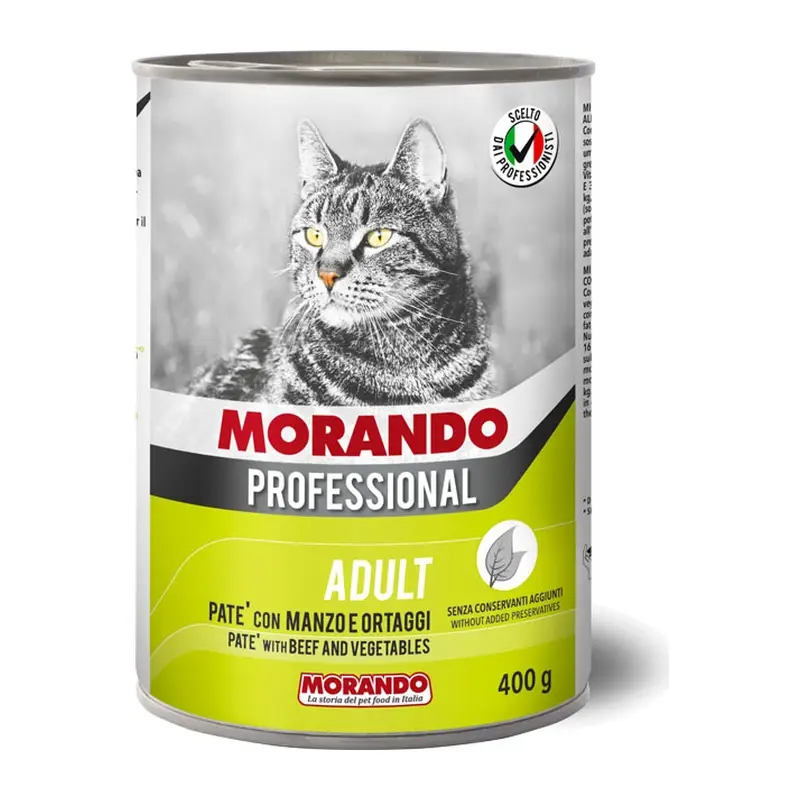 MORANDO консерва паштет Professional Gatto PATE Manzo Ortaggi 400g