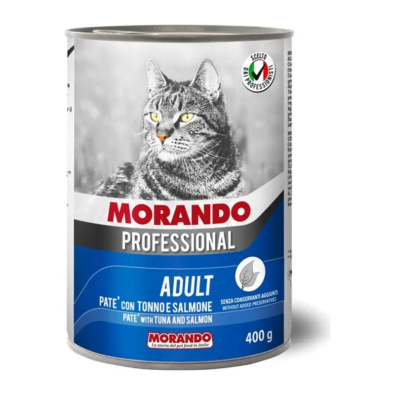 MORANDO консерва паштет Professional Gatto PATE Ton/Salmone 400g