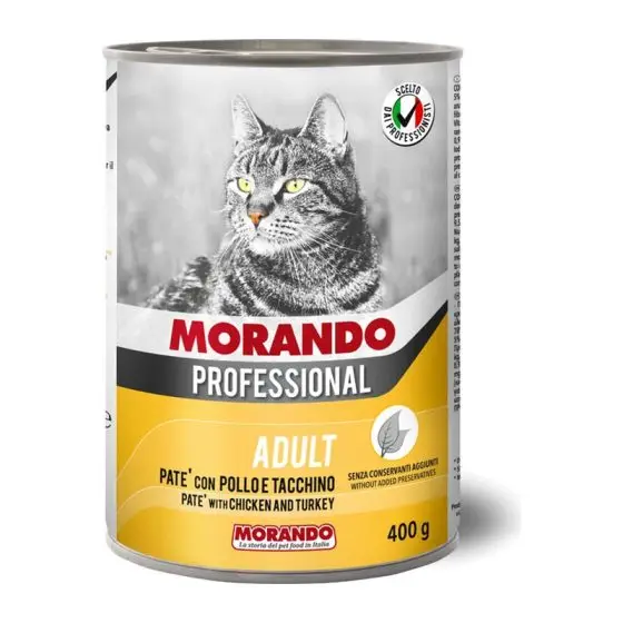 MORANDO консерва паштет Professional Gatto PATE Pollo Tacchino  400g