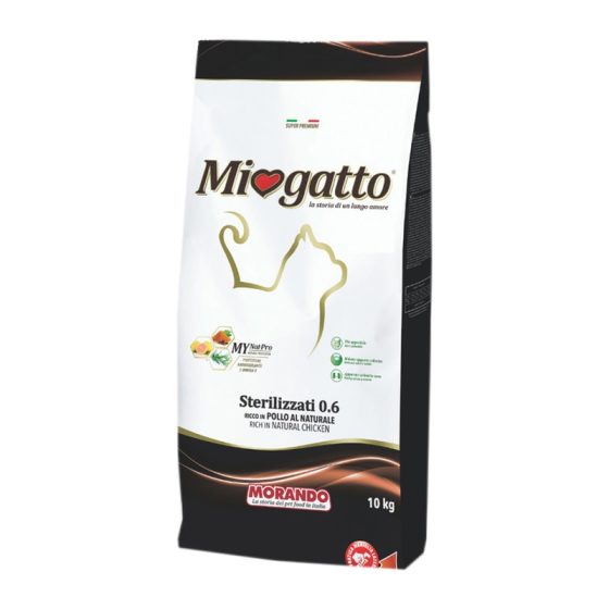 MORANDO сухой корм для кошек MIOGATTO STERILIZED RICH IN NATURAL CHICKEN 10 kg