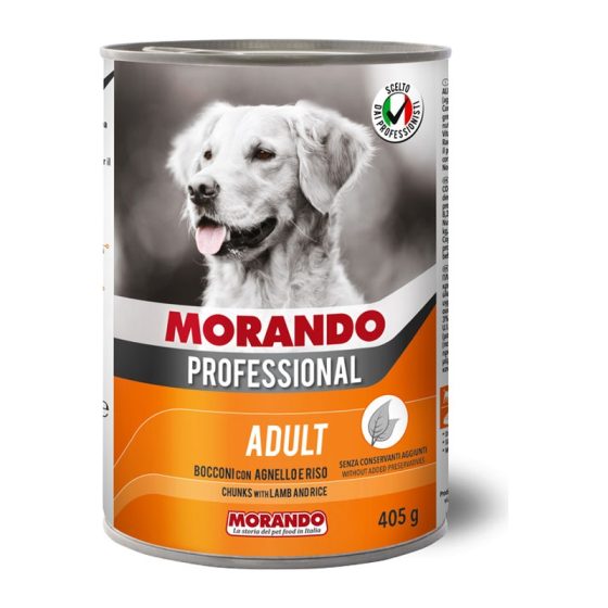 MORANDO  консерва для собак Bocconcini Morando Cane  Agnello Riso 405g