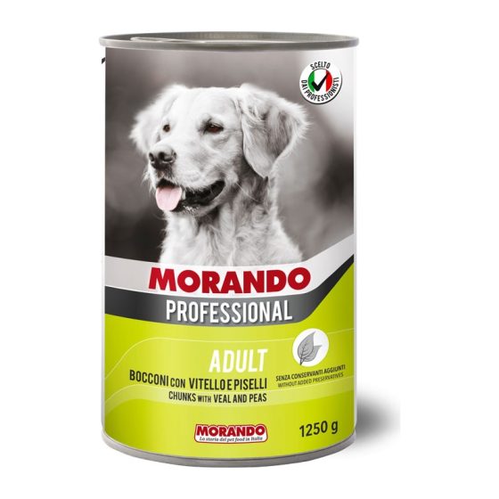 MORANDO  консерва для собак Bocconcini Morando Cane  Vitel/Pisel 1250g