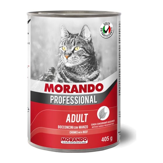 MORANDO консерва кусочки для кошек Professional Gatto  Manzo vita 405g