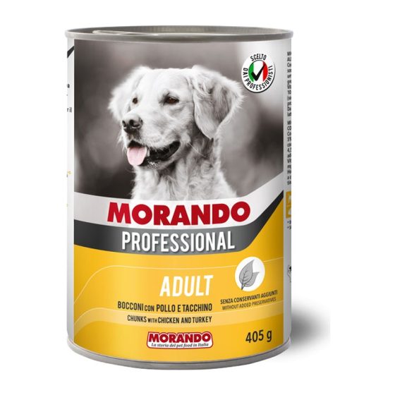 MORANDO  консерва для собак Bocconcini Morando Cane  Pollo Tacchino 0,405g