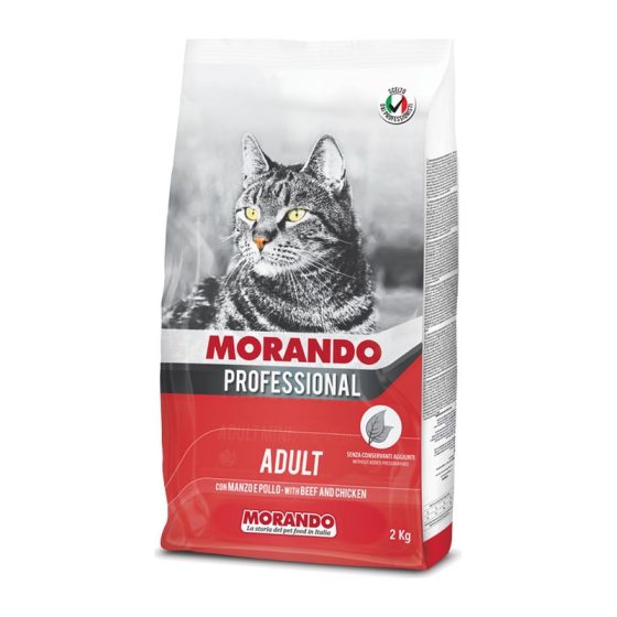 MORANDO сухой корм для кошек Morando Professional Gatto Adult MANZO/POLL0 2kg