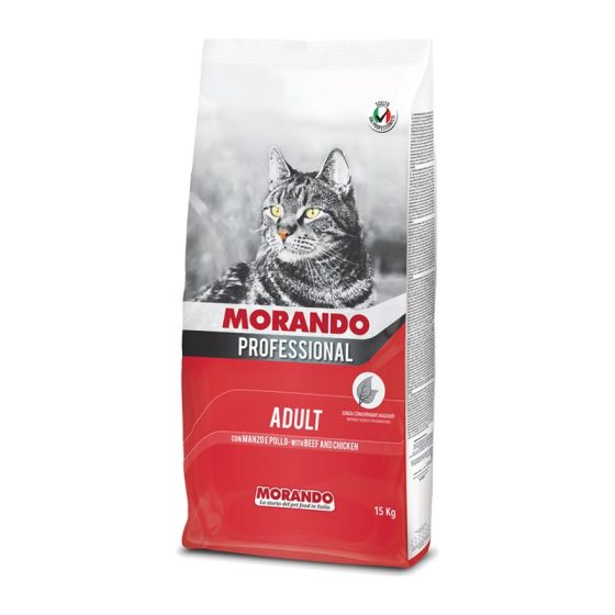 MORANDO сухой корм для кошек Morando Professional Gatto Adult MANZO/POLL0 15kg
