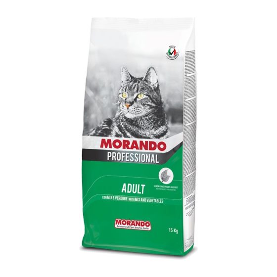 MORANDO сухой корм для кошек Morando Professional Gatto Adult MIX E VERDURE Adult 15kg